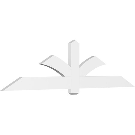 Ekena Millwork Redmond Architectural Grade PVC Gable Bracket, 96"W x 24"H x 2"D x 6"F, 6/12 Pitch GBP096X24X0206RED00